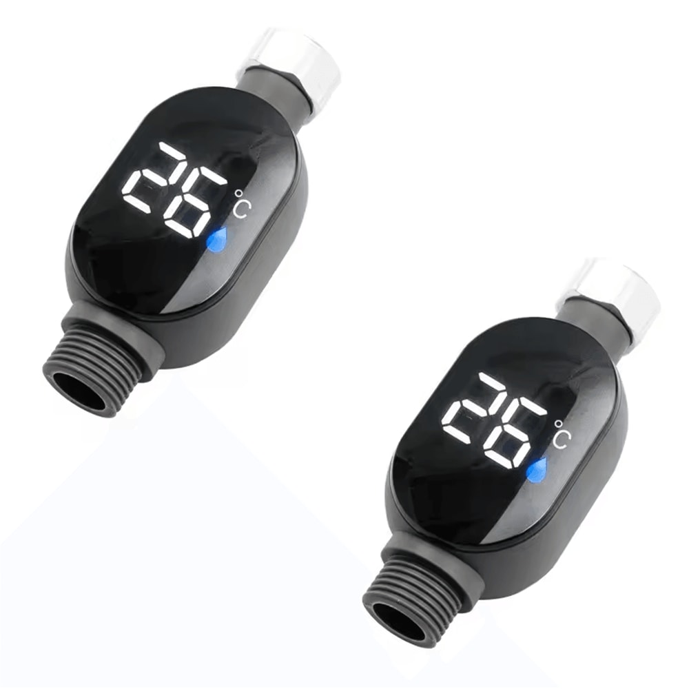 Water Temperature Gauge For Showerheads LED Visual Display Shower Faucet Controller 123 Pcs 6