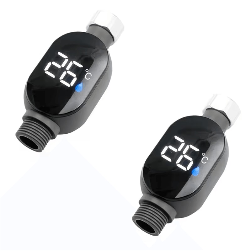 Water Temperature Gauge For Showerheads LED Visual Display Shower Faucet Controller 123 Pcs 6