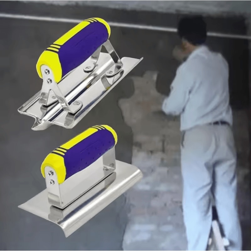 2Piece Stainless Steel Plastering Trowel Concrete Groover Flooring And Sharp Corner Finishing Too 1
