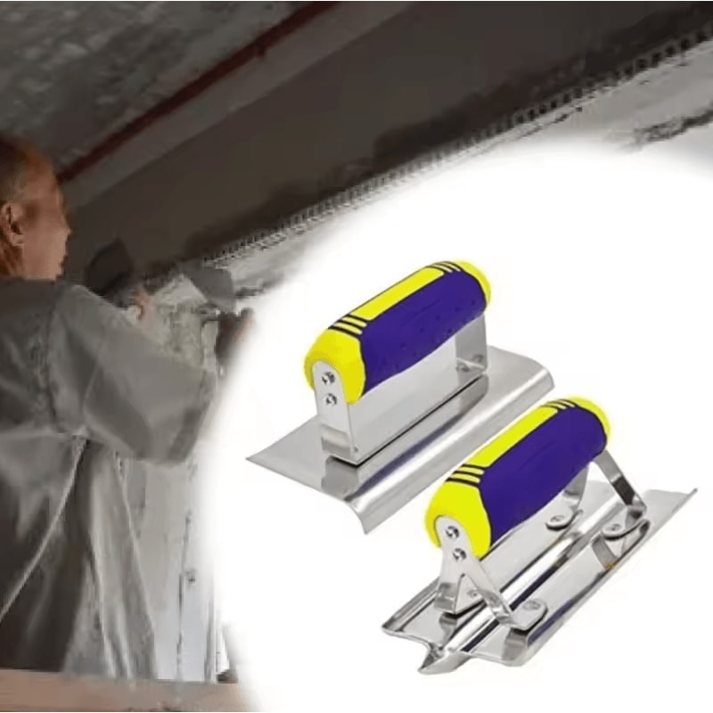 2Piece Stainless Steel Plastering Trowel Concrete Groover Flooring And Sharp Corner Finishing Too 2