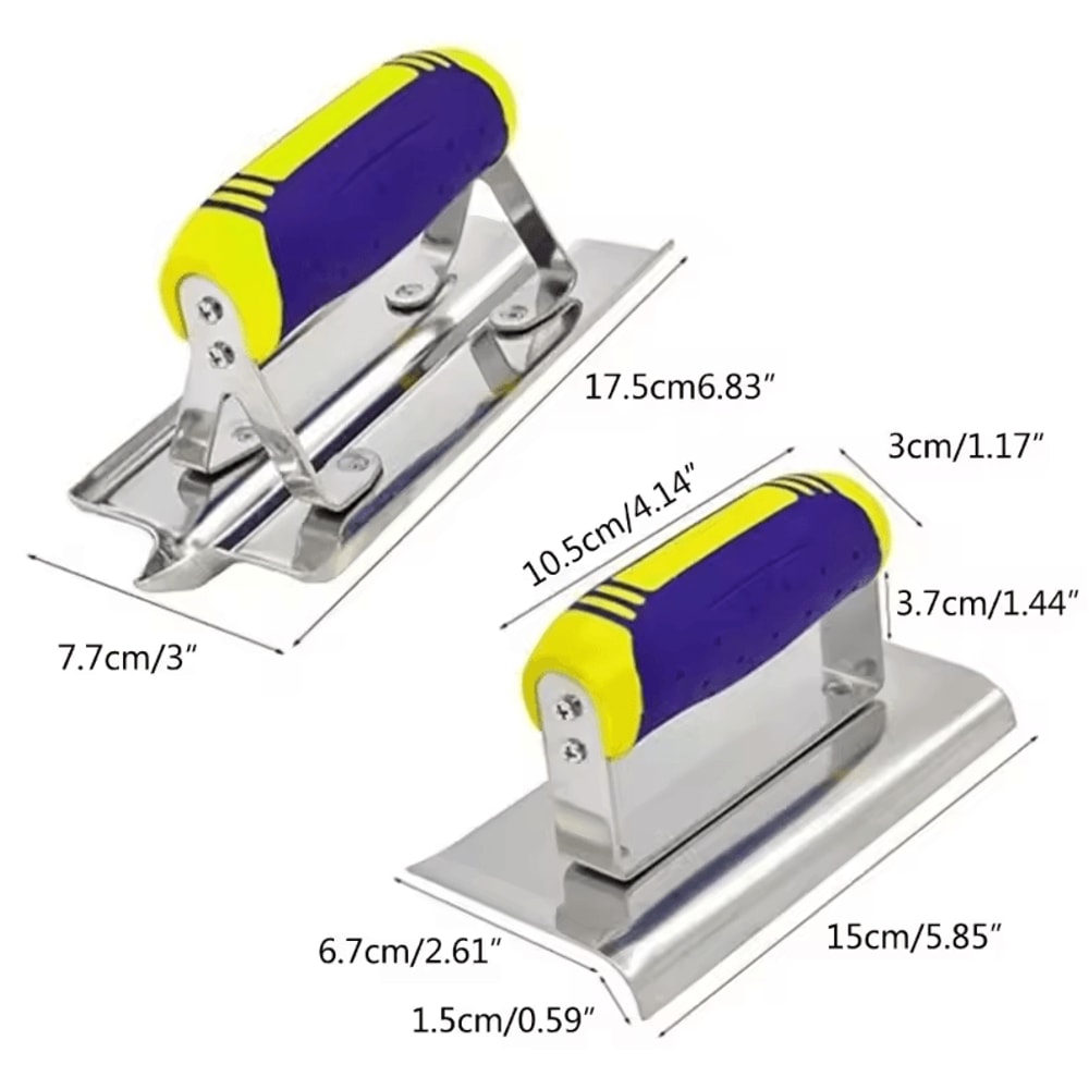 2Piece Stainless Steel Plastering Trowel Concrete Groover Flooring And Sharp Corner Finishing Too 4