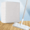 100 Pcs Dust Removal Paper White Aluminum Pole Flat Dust Mop MultiSurface DryWet Floor Cleaner 1