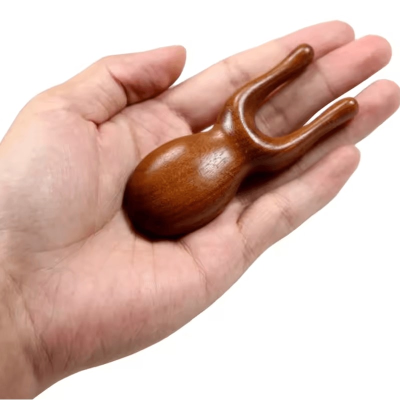 Facial Sandalwood Gua Sha Massager Natural Wooden Scalp Face WideTooth Massage Comb 1