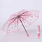 Creative Transparent Cherry Blossom Umbrella Clear Couple Student Beach SunRain Protection 0