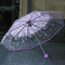 Creative Transparent Cherry Blossom Umbrella Clear Couple Student Beach SunRain Protection 9