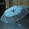 Creative Transparent Cherry Blossom Umbrella Clear Couple Student Beach SunRain Protection 7