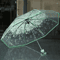 Creative Transparent Cherry Blossom Umbrella Clear Couple Student Beach SunRain Protection 8