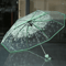 Creative Transparent Cherry Blossom Umbrella Clear Couple Student Beach SunRain Protection 8