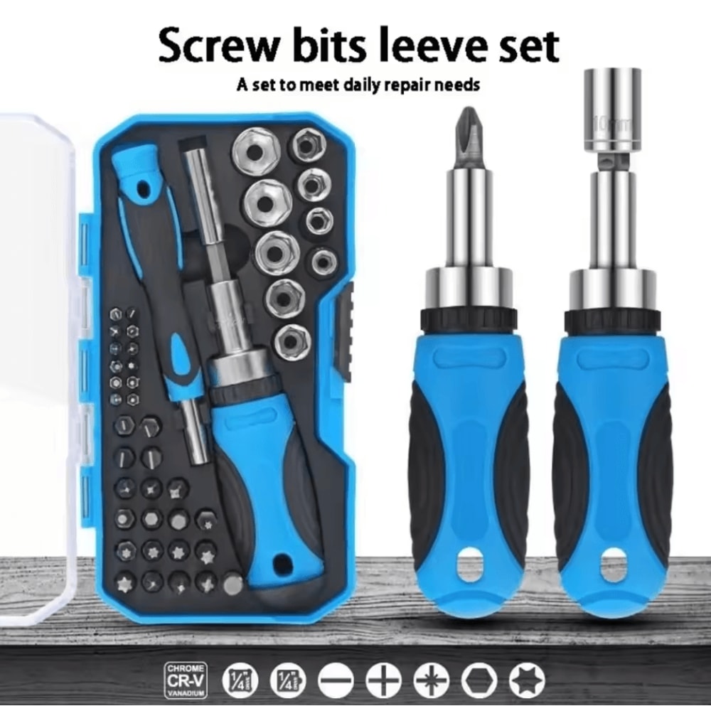 Multifunctional Household Repair Hand Tool Interchangeable Screwdriver Set With Slotted Phillips 0