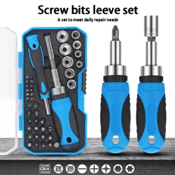 multifunctional household repair hand tool – interchangeable screwdriver set with slotted, phillips & torx bits