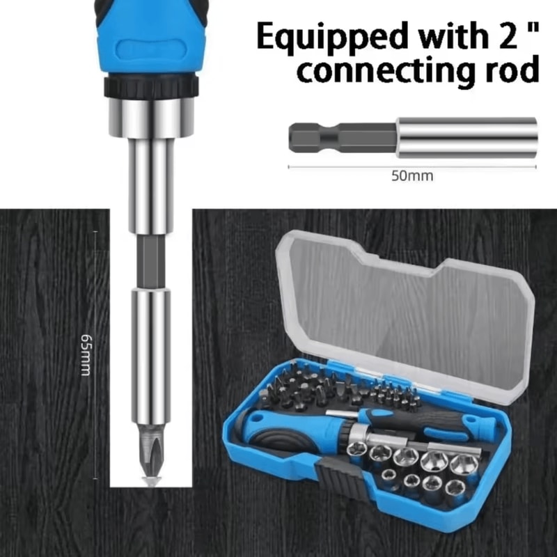Multifunctional Household Repair Hand Tool Interchangeable Screwdriver Set With Slotted Phillips 4