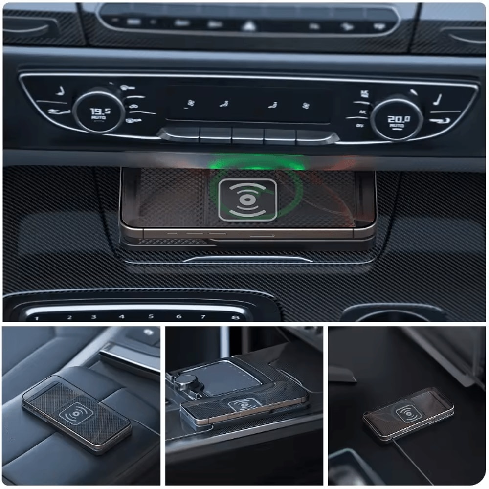 Universal 1 M USB TypeC Wireless Charging Pad NonSlip Portable Phone Charger Stand For Home Car 1