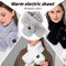 Plush USB Heated Scarf For Winter Faux Fur Heated Neck Warmer Washable Unisex 0