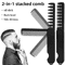 Folding Beard And Hair Comb Grooming Tool 2in1 Double Tooth Portable Travel Beard Comb 0