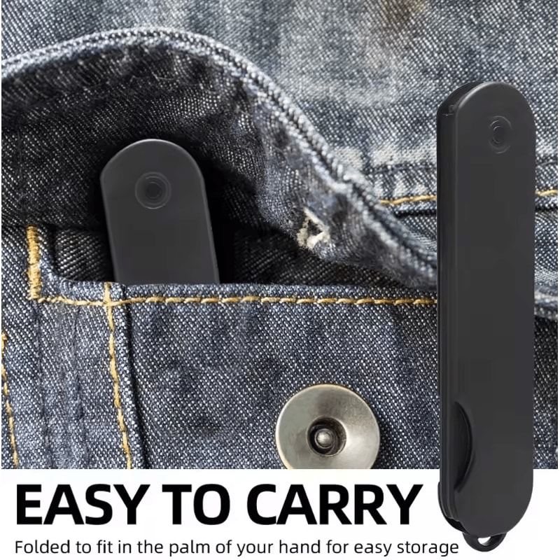 Folding Beard And Hair Comb Grooming Tool 2in1 Double Tooth Portable Travel Beard Comb 3