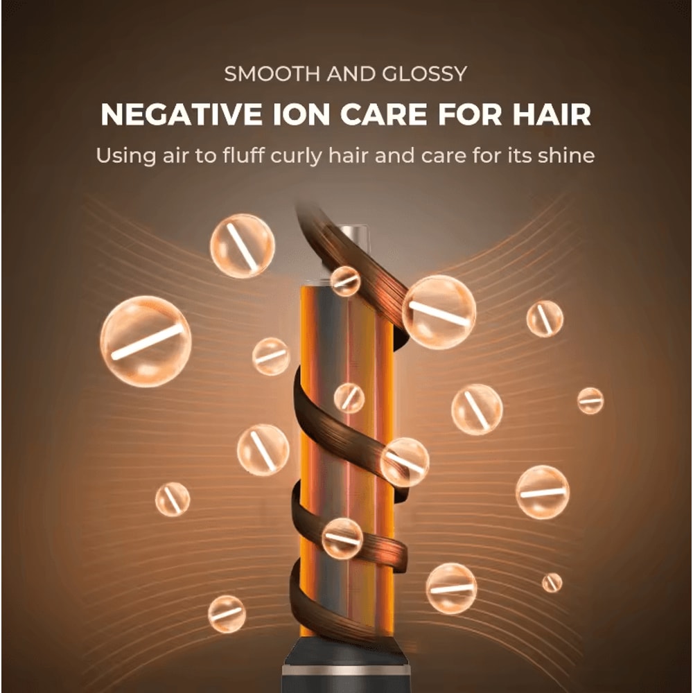 5in1 Ionic Hot Air Brush Styler Hair Dryer Brush With Detachable Heads For Curling Straightening 2