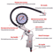 High Precision Silver Dial Tire Pressure Gauge Car Tire Pressure Monitor Tool With Air Pump Gun Co 5