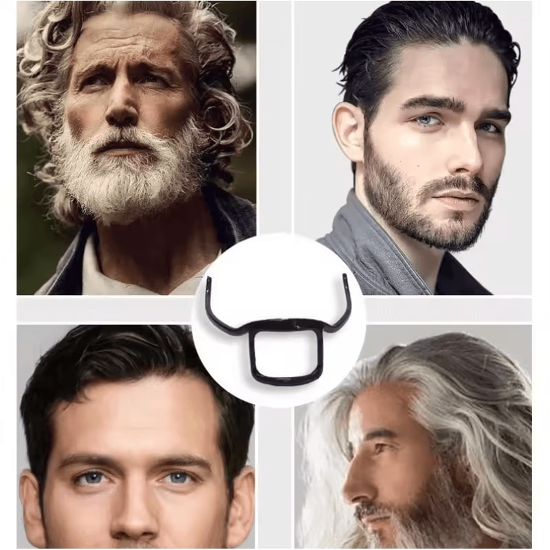 Silicone Mens Beard Shaping Tool Beard Shaper Guide For Neckline Cheek Styling Easy Clean Carry 1