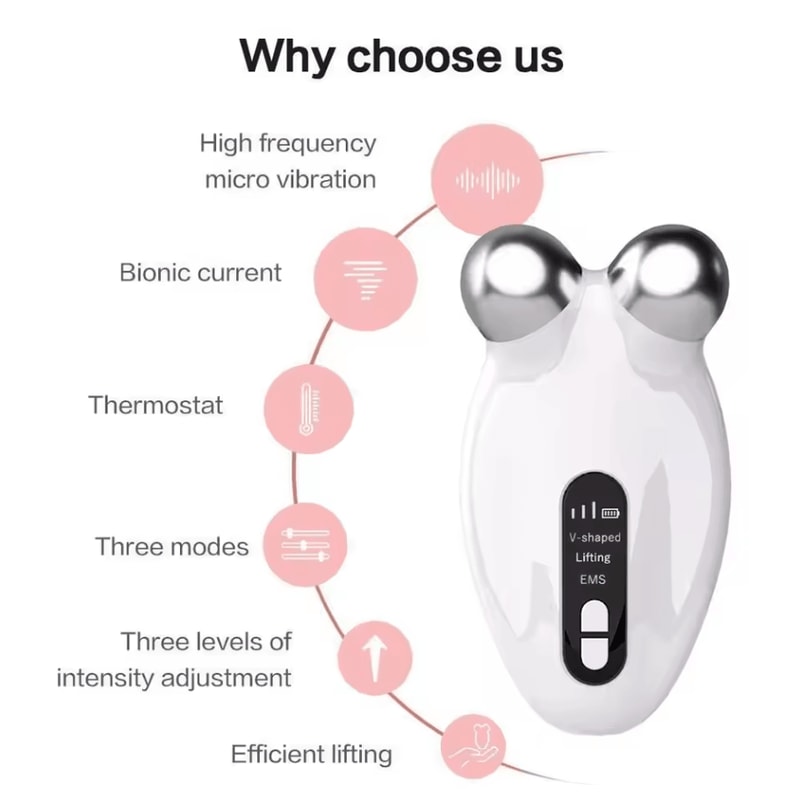EMS Facial Massager Roller Microcurrent Face Lifting VFace Beauty Device For Skin Rejuvenation 1