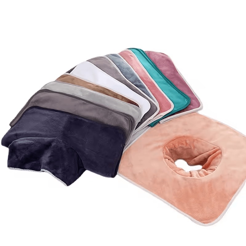 Thickened Beauty SPA Massage Table Face Towel With Hole Salon Hotel Spa Linen 14 By 14in 1