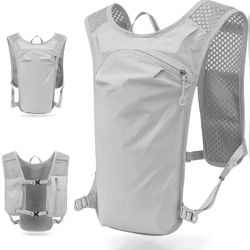 comfortable breathable sport backpack vest | waterproof reflective running & biking pack with phone pocket