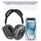 Wireless Bluetooth Touch Headphones With Digital Display HeadMounted Noise Cancellation Earphones 3