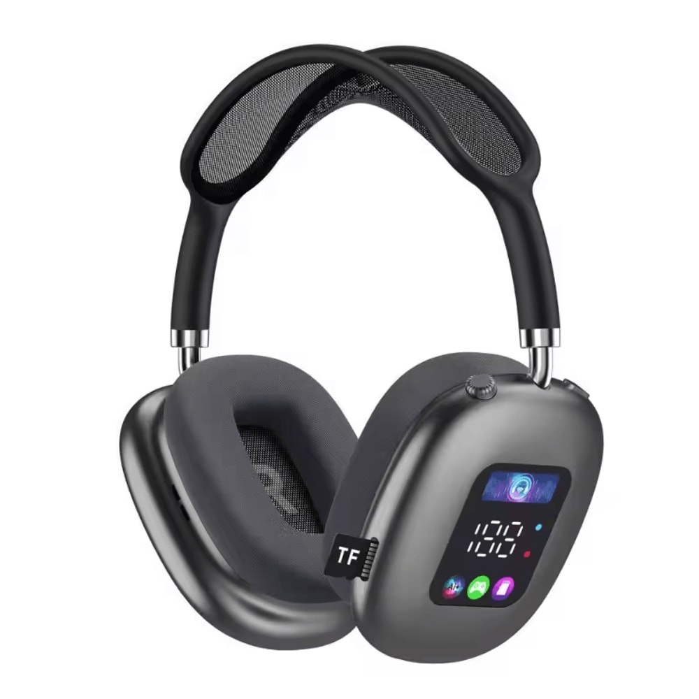 Wireless Bluetooth Touch Headphones With Digital Display HeadMounted Noise Cancellation Earphones 5