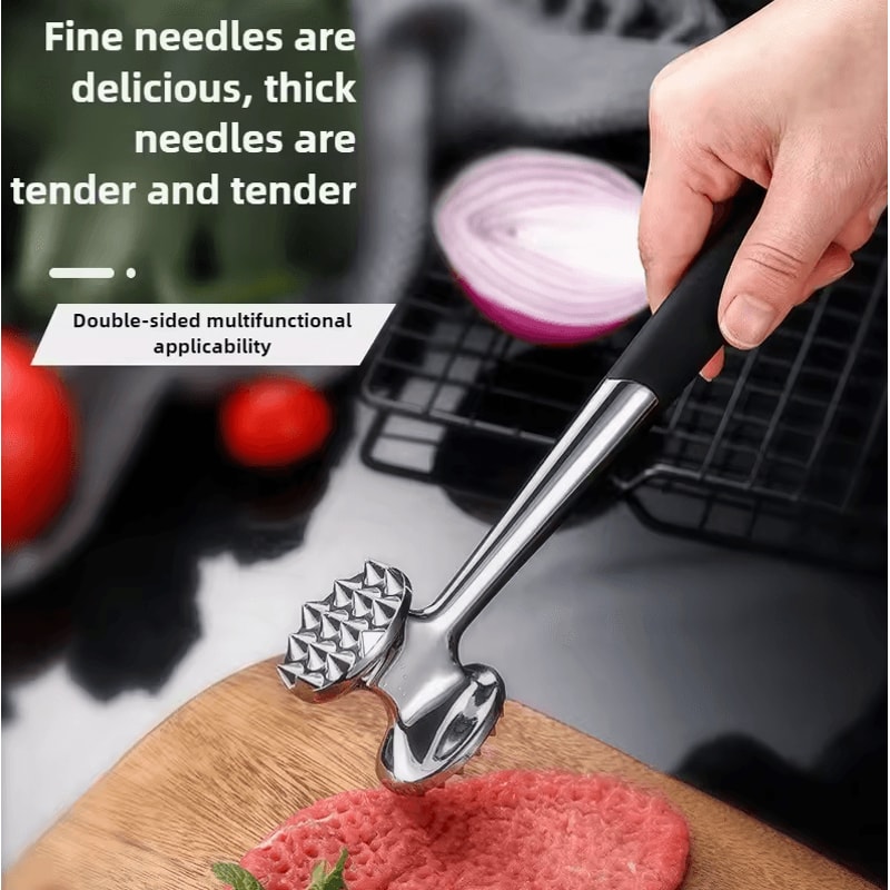HighQuality DoubleSided Meat Hammer Tool Household Meat Tenderizer Mallet For Beef Pork Steak 2