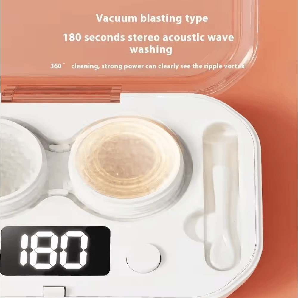 Portable Automatic Contact Lens Cleaner Machine UV Sterilization Magnetic Suction Cleaning Device 1