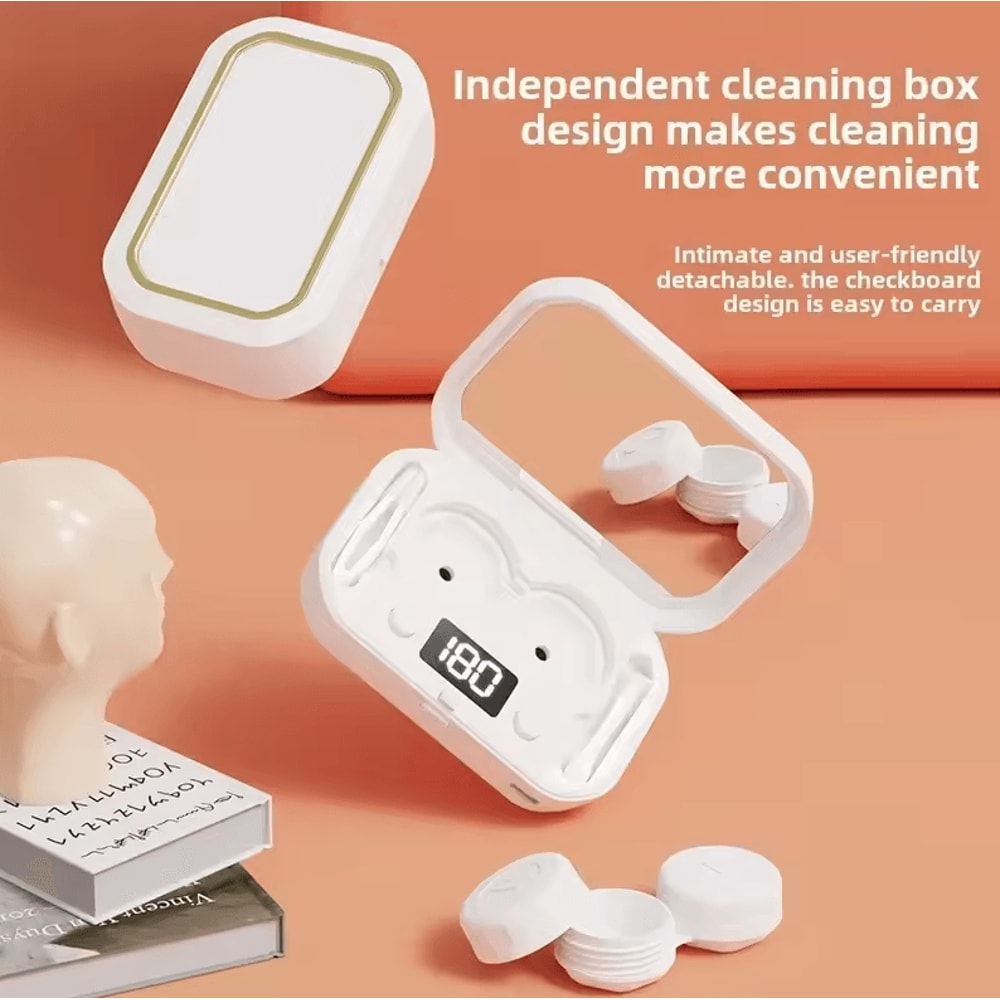 Portable Automatic Contact Lens Cleaner Machine UV Sterilization Magnetic Suction Cleaning Device 3