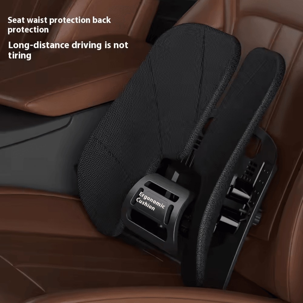 Portable Car Lumbar Support Cushion Ergonomic Back Waist Support Pillow For Car And Office Chair 0