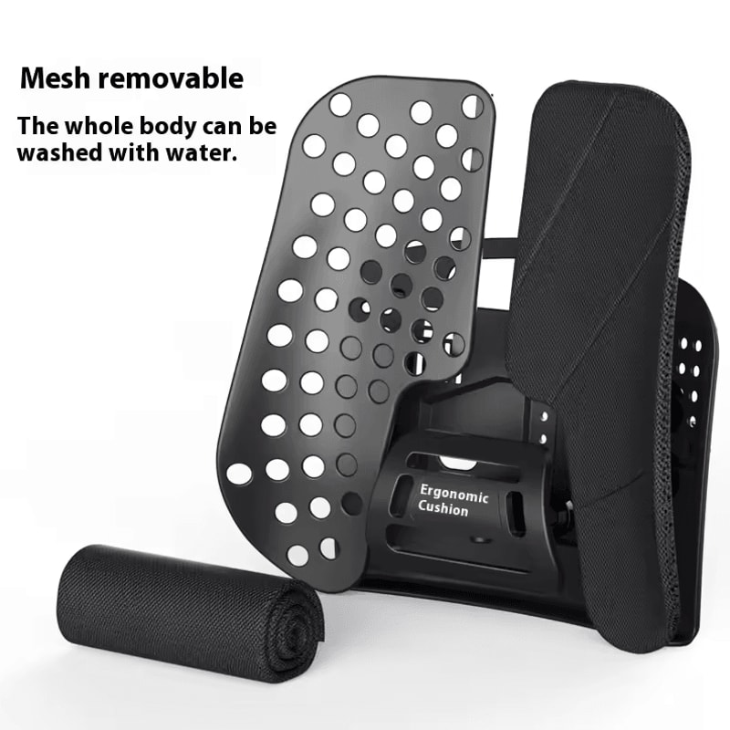 Portable Car Lumbar Support Cushion Ergonomic Back Waist Support Pillow For Car And Office Chair 4