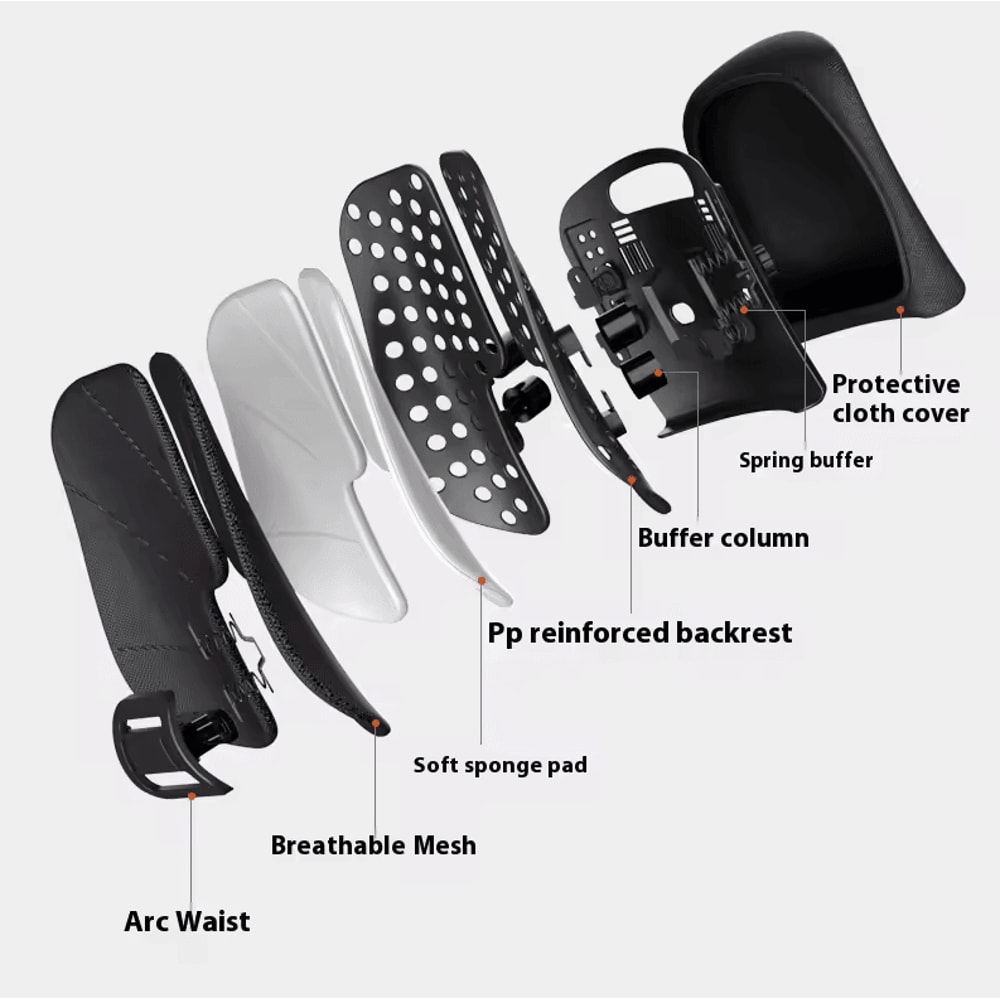 Portable Car Lumbar Support Cushion Ergonomic Back Waist Support Pillow For Car And Office Chair 5