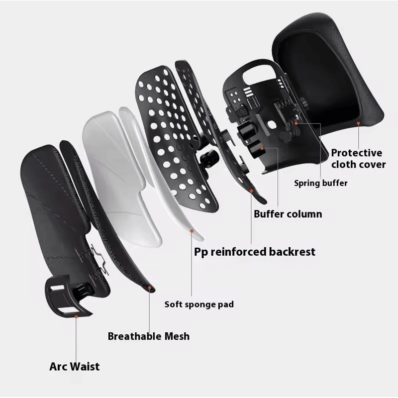 Portable Car Lumbar Support Cushion Ergonomic Back Waist Support Pillow For Car And Office Chair 5