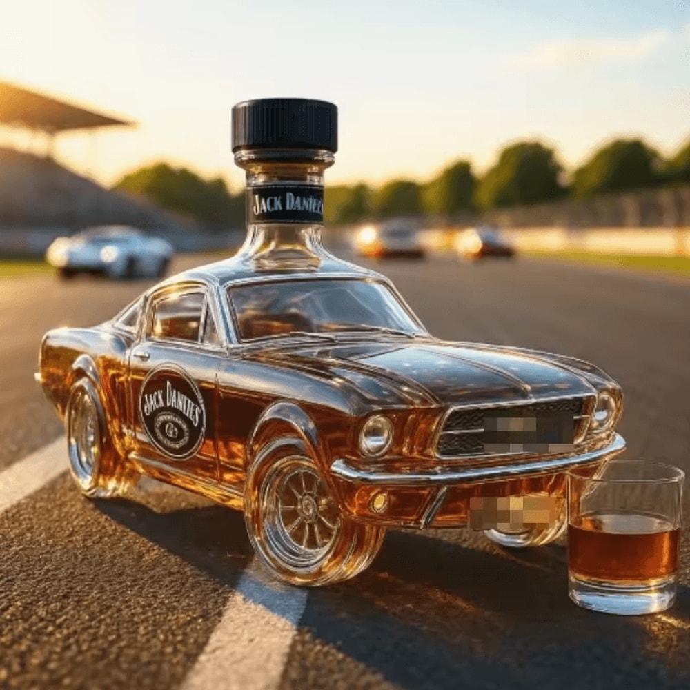 Modern Car Shaped Whiskey Glass Decanter Bottle Transparent Whisky Bottle For Spirits 3