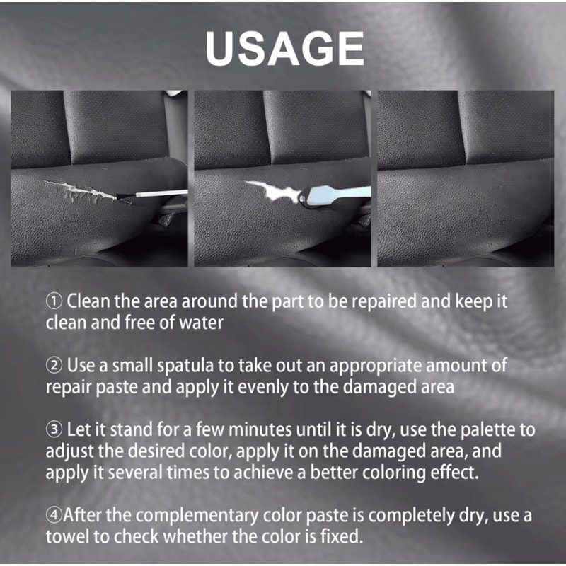 20 Ml Leather Repair Gel Paste Car Seat Home Leather Scratch Repair Cream For Sofa Bag And Shoes 5