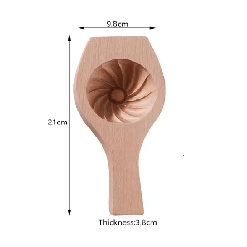 Solid Wood Handmade Mantou Stuffed Bun Mold Dough Shaping Tool For Steamed Buns 8
