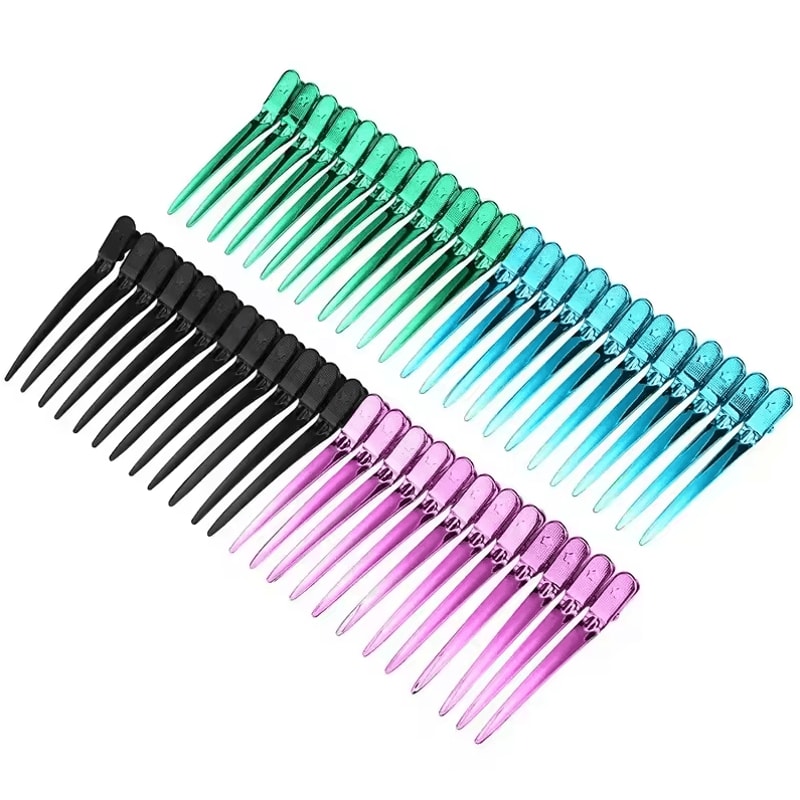 12Piece Stainless Steel Hair Sectioning Clips Professional Hairdressing Barber Hair Styling Clamp 0