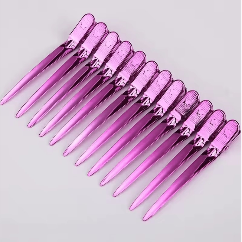 12Piece Stainless Steel Hair Sectioning Clips Professional Hairdressing Barber Hair Styling Clamp 2