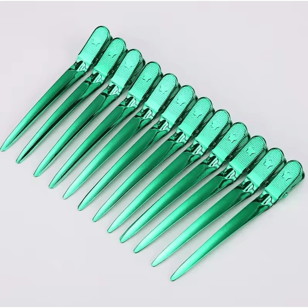 12Piece Stainless Steel Hair Sectioning Clips Professional Hairdressing Barber Hair Styling Clamp 4