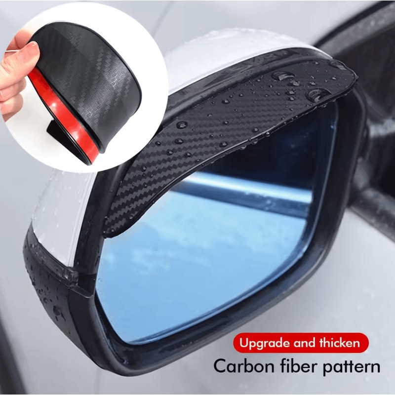 2Piece Universal Rearview Mirror Rain Shield Car Mirror Rain Sun Visor Blocker Covers 0