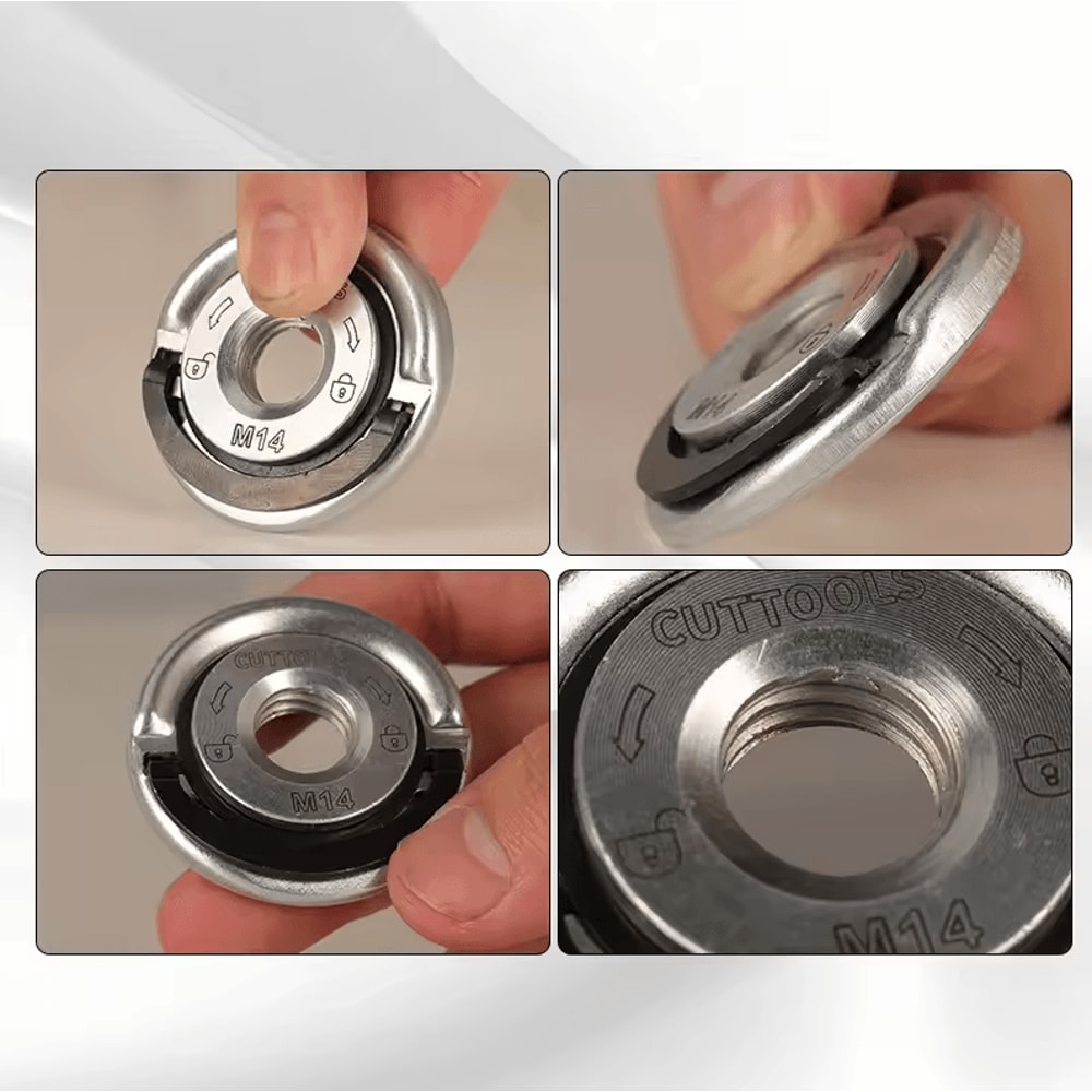 Angle Grinder Accessories M10M14 Quick Installation Pressure Plate SelfLocking Clamping Nut 5