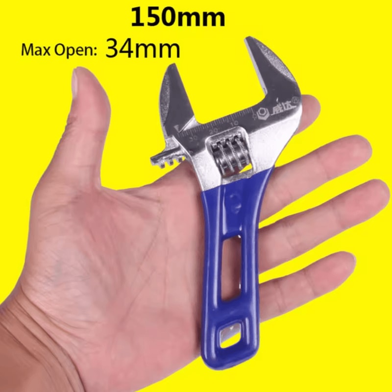 Short Shank Adjustable Spanner Mini Adjustable Torque Wrench For Pipe Fitting Installation 4568 In 3