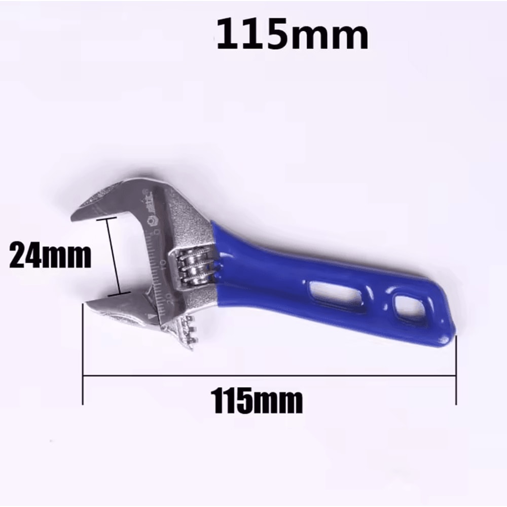 Short Shank Adjustable Spanner Mini Adjustable Torque Wrench For Pipe Fitting Installation 4568 In 6
