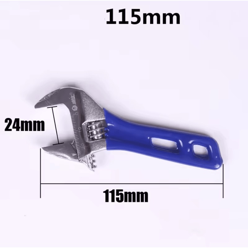 Short Shank Adjustable Spanner Mini Adjustable Torque Wrench For Pipe Fitting Installation 4568 In 6
