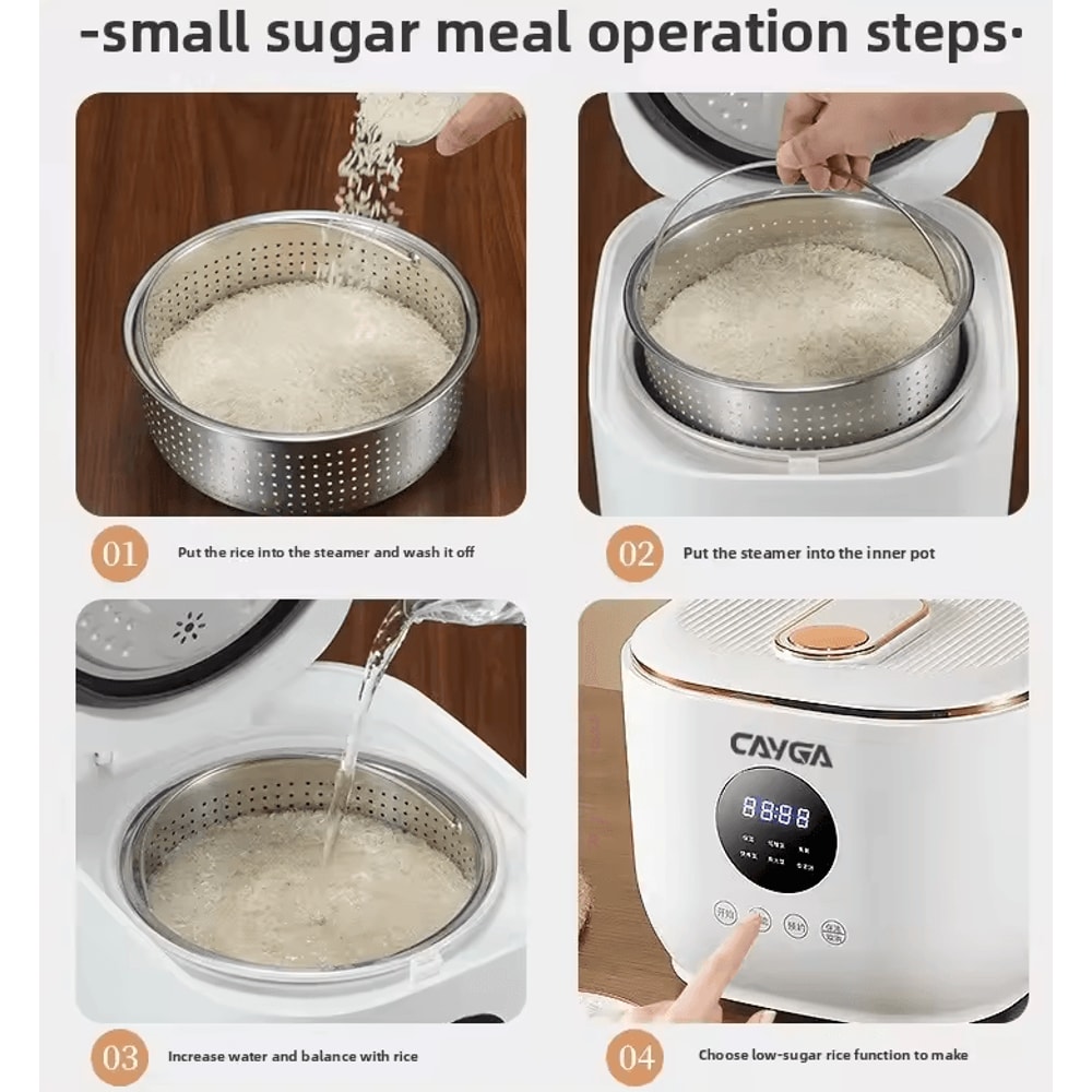 3 L Smart Electric Rice Cooker MultiPurpose Digital Cooker With NonStick Ceramic Inner Pot 4