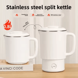 portable folding electric kettle | 316 stainless steel travel & household hot water boiling cup