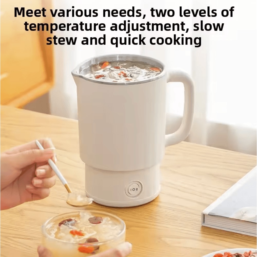 Portable Folding Electric Kettle 316 Stainless Steel Travel Household Hot Water Boiling Cup 5