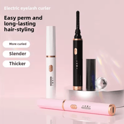 portable electric eyelash curler | usb rechargeable heated beauty tool for long-lasting lash styling