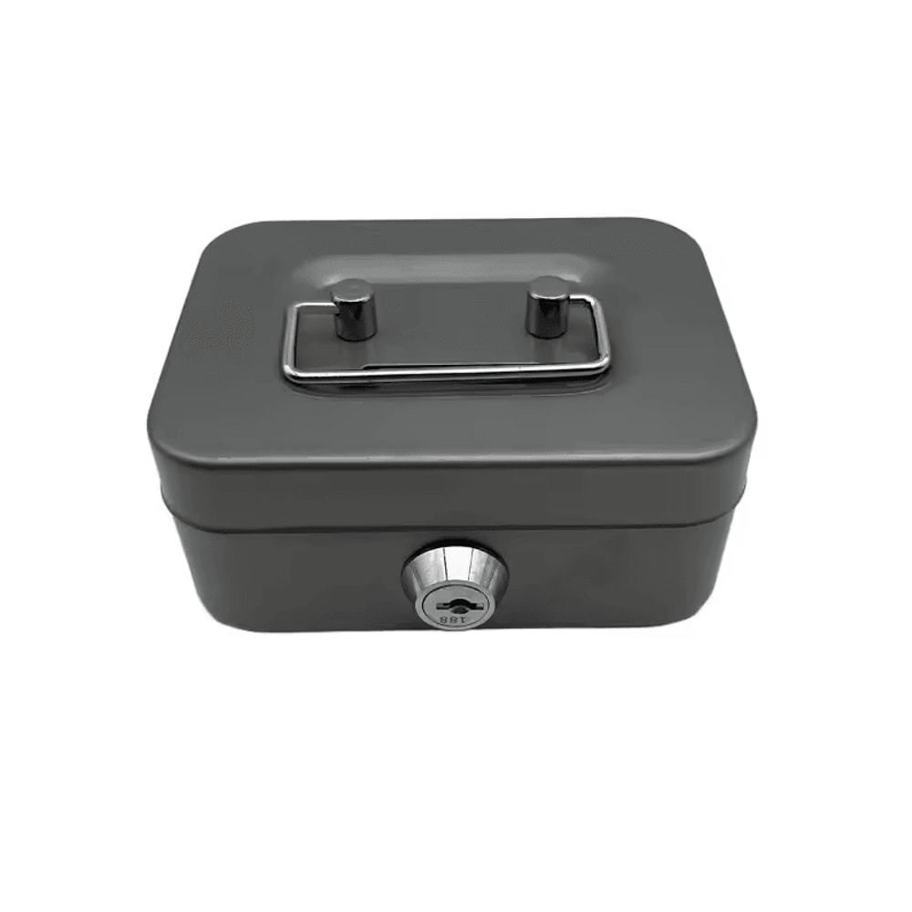 Portable Lockable Cash Box Creative Money Safe Box With Key Handle For Coins Cash Small Valuable 4